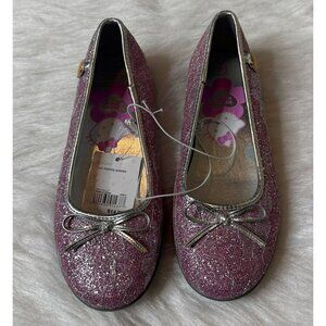 Sanrio Hello Kitty 2009 Big Kids 3 Ballet Flats Lace Shimmer Metallic NWT